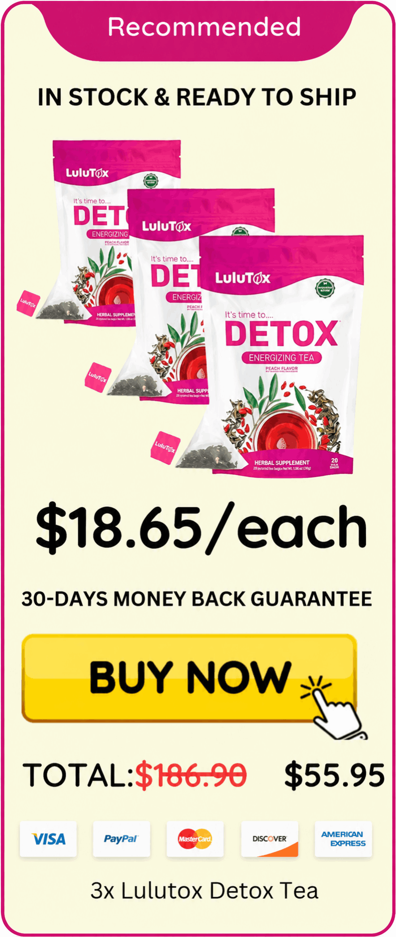 Lulutox Detox Tea offer price